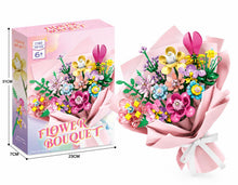 Laden Sie das Bild in den Galerie-Viewer, 3D Flower Bouquet Building Blocks 726pc Botanical Flowers Construction Set Gift
