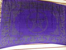 Load image into Gallery viewer, Altar Cloth Wall Hanging Tie Dye Sarong Tapestry Pentagram Wicca Pagan Pentacle

