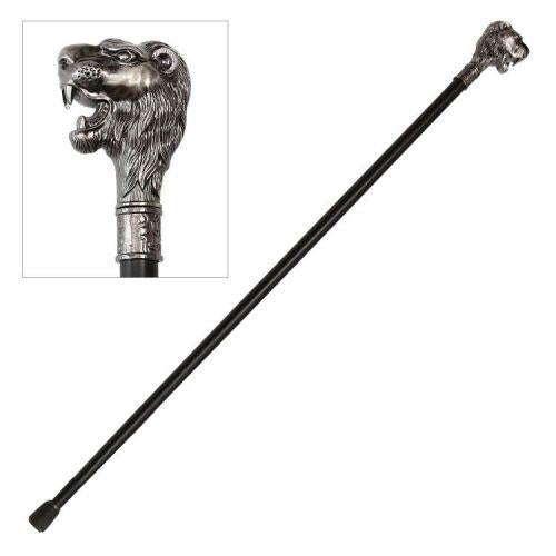 Regal Lion Handle Cane 95cm | Cosplay Staff Prop for LARP, Theatre, and Display