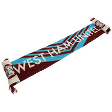 Load image into Gallery viewer, West Ham United FC Retro 1976 Scarf Official Licensed Football Club Merch Fashion Fan Gift
