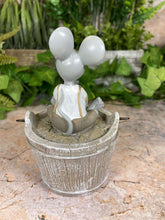 Load image into Gallery viewer, Cheeky &amp; Charming Hilarious Mouse on Resin Bucket Lid Garden Ornament-OsirisTradingUK
