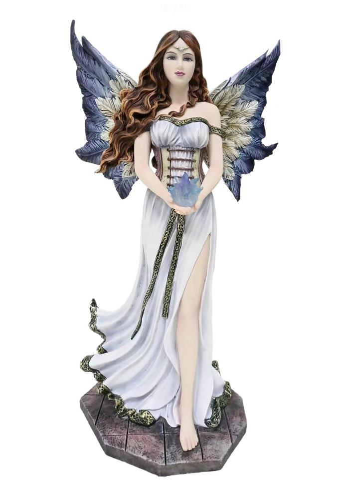 Priestess of the Moon Fairy Sculpture Resin Statue Wicca Pagan Decor-OsirisTradingUK