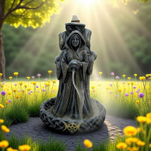 Load image into Gallery viewer, Triple Moon Goddess Incense Burner | Wiccan Backflow Resin Holder 15.5cm Witch Decor
