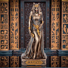 Load image into Gallery viewer, Small Bastet Cat Goddess Statue Ancient Egypt Mythology Statue Ornament Gift
