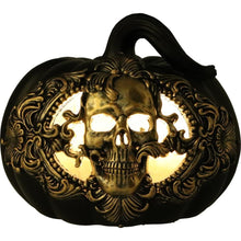 Laden Sie das Bild in den Galerie-Viewer, Gothic Pumpkin Ornament Halloween Horror Figurine Fantasy Statue Home Decor
