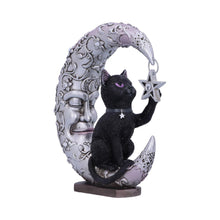 Laden Sie das Bild in den Galerie-Viewer, Celestial Moon and Cat Statue Enchanted Lunar Feline Ornament Witchy Decor
