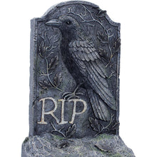 Load image into Gallery viewer, Gothic Raven Gravestone Ornament  RIP Tombstone Crow Statue Halloween Decor
