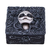 Load image into Gallery viewer, Gothic Day of the Dead Trinket Box Sugar Skull Storage Box  Flor de Muerte Altar
