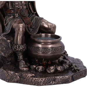 Dagda Tuatha Dé Danann Celtic God Figurine  Irish Myth Bronze Pagan Statue Art