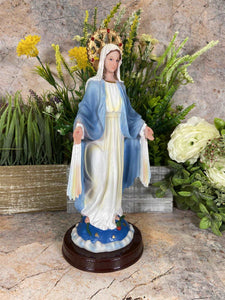 Divine Miracles Await: Our Lady of the Miraculous Resin Statue - 30 cm Tall Religious Home Decor-OsirisTradingUK