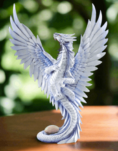 Load image into Gallery viewer, Anne Stokes Silver Dragon Figurine Designer Sculpture Statue Ornament Figure
