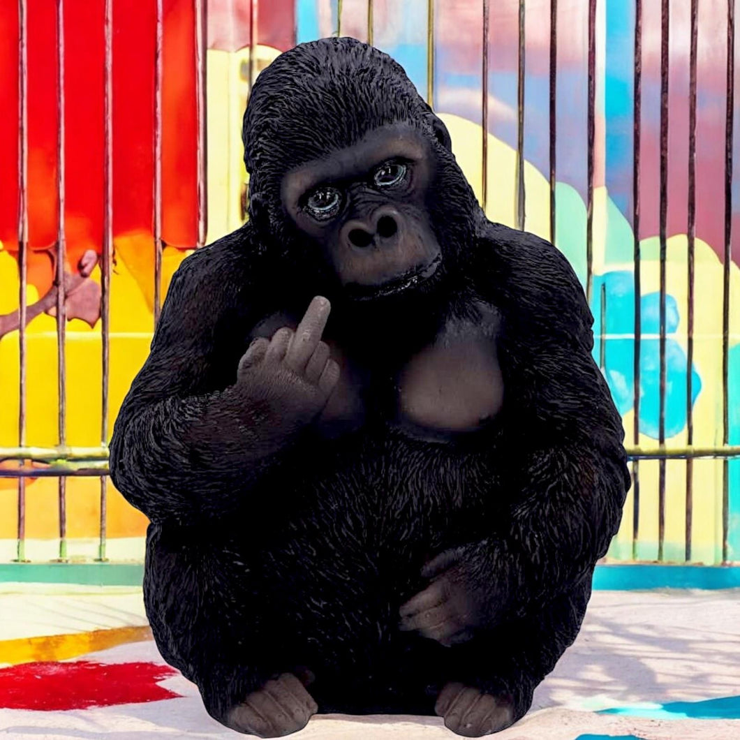 Cheeky Gorilla Statue Hilarious Home Decor Office & Man Cave ornament Rude Gift