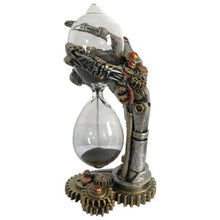 Laden Sie das Bild in den Galerie-Viewer, Mechanical Steampunk Hourglass Skeleton Sand Timer Industrial Gothic Ornament
