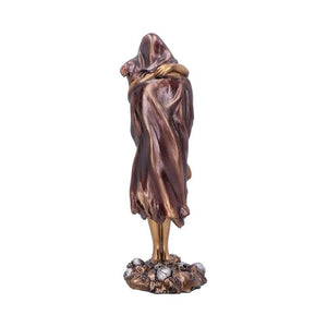 Metallic Reaper Hugging Woman Ornament Gothic Bronze Figurine 26cm Grim Reaper Statue