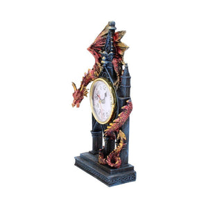 Gothic Red Dragon Clock Medieval Fantasy Timepiece Halloween Horror Home Decor