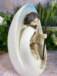 Protective Holy Family Resin Statue, Religious Family Figurine, Spiritual Home Decor, Christian Art, Sacred Family Sculpture-OsirisTradingUK