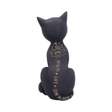 Load image into Gallery viewer, Gothic Palmistry Cat Statue Wiccan Mystical Figurine Astrology Witch Home Decor
