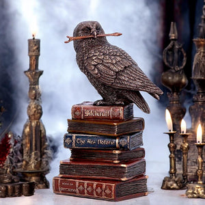 Bronze Spellcraft Witches Familiar Owl on Book Figurine