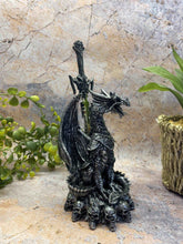 Charger l&#39;image dans la galerie, Celtic Dragon Resting on Skulls Letter Opener Gothic Decor-OsirisTradingUK
