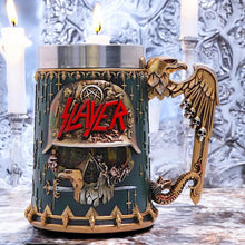 Charger l&#39;image dans la galerie, Official Slayer Skull Tankard | Eagle Helmet Logo Mug | Heavy Metal Collectible 16.5cm
