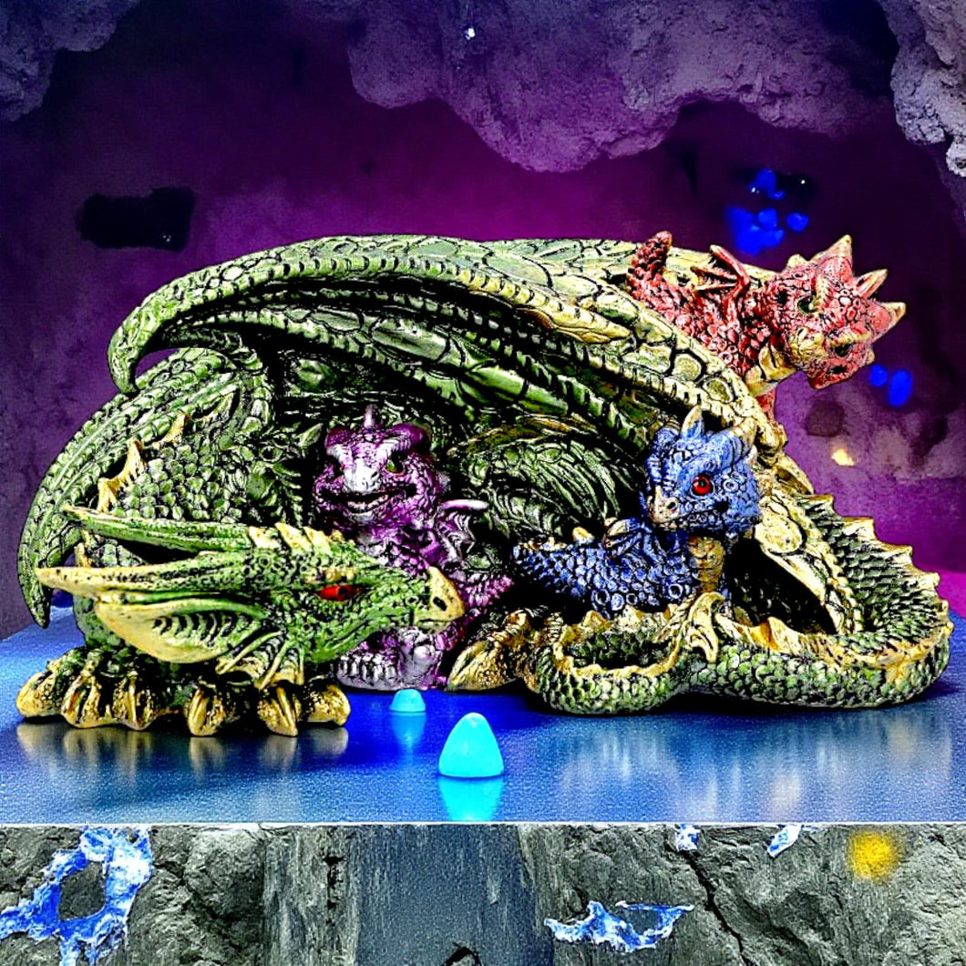 Fantasy Dragon Figurine Hatchling Ornament Gothic Mythical Creature Statue Art