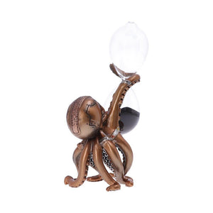 Steampunk Octopus Sand Timer 18.5cm | Tentacled Time Keeper Bronze Resin Decor