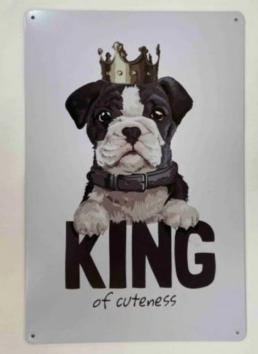 Royal Pup: Metal Sign Celebrating the Adorable Dog King of Cuteness House Warming Gift for a Dog Lover-OsirisTradingUK