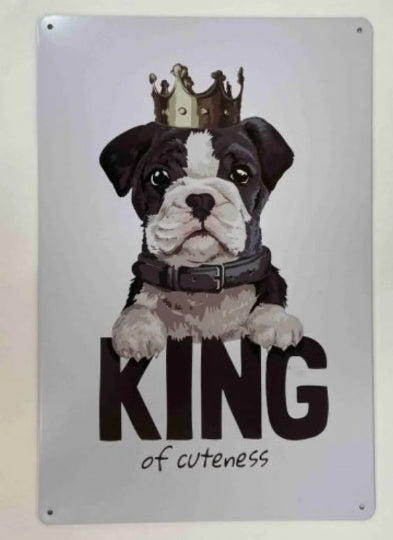 Royal Pup: Metal Sign Celebrating the Adorable Dog King of Cuteness House Warming Gift for a Dog Lover-OsirisTradingUK