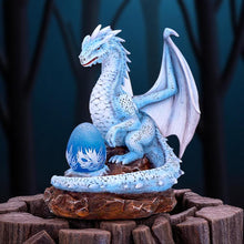 Load image into Gallery viewer, Fantasy Ice Dragon Glowing Egg LED Light Figurine Gothic Mythical Creature Statue
