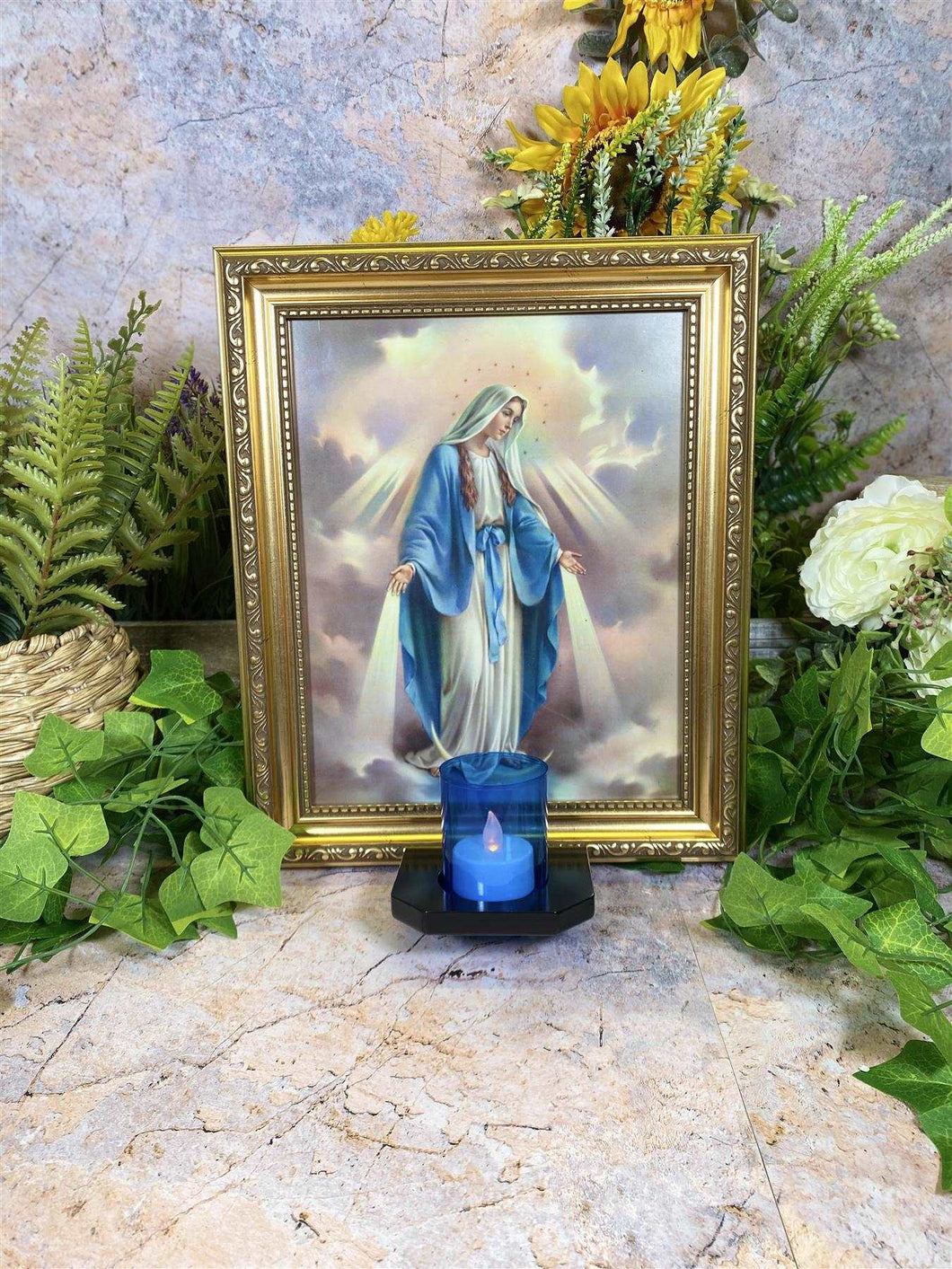 Divine Grace Virgin Mary Our Lady of the Miraculous Electric Altar 30 cm