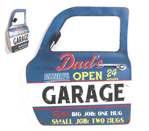 Dad's Garage Man Cave Wall Metal Sign Garage Shed Plaque Always Open-OsirisTradingUK