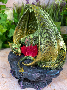 Enchanted LED Dragon Crystal Figurine | Colour-Changing Resin Dragon | Mythical Creature Decor | Magical Fantasy Statue | Boxed Fantasy Gift
