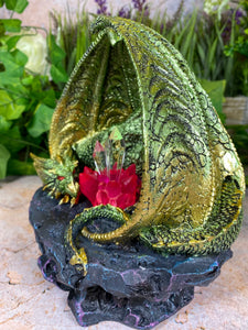 Enchanted LED Dragon Crystal Figurine | Colour-Changing Resin Dragon | Mythical Creature Decor | Magical Fantasy Statue | Boxed Fantasy Gift-OsirisTradingUK