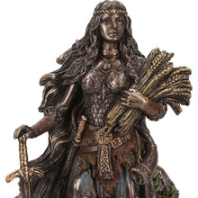 Load image into Gallery viewer, Sif Norse Goddess Bronze Figurine Mythological Viking Earth Mother Statue Decor
