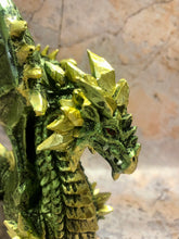 Load image into Gallery viewer, Fierce Green Dragon Statue Gothic Dragons Collection Fantasy Sculpture Hand Made from Quality Designer Resin-OsirisTradingUK
