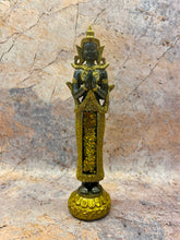 Load image into Gallery viewer, Exquisite Thai Deity Statue - Intricate Resin &amp; Glass Meditation Figurine, Spiritual Home Decor, 22cm Artisan Crafted
