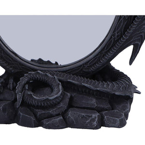 Gothic Dragon Mirror Fantasy Home Decor Figurine Halloween Spooky Free Standing Gift