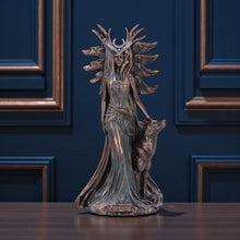 Load image into Gallery viewer, Hekate Goddess Statue Greek Mythology Figurine Triple Moon Deity Pagan Wiccan Ornament
