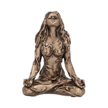 Load image into Gallery viewer, Mini Gaia Goddess Bronze Figurine Earth Spirit Statue Pagan Decor Sculpture Altar
