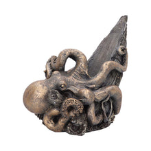 Load image into Gallery viewer, Gothic Kraken Wine Holder Bronze Octopus Tentacle Home Bar Nautical Pirate Decor
