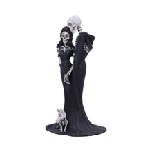 Load image into Gallery viewer, Gothic Skeleton Embrace Figurine Couple &amp; Dog Everlasting Macabre Fantasy Art
