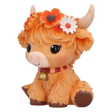 Load image into Gallery viewer, Moo Crew Marigold Flower Cow Statue Farmhouse Figurine Cute Collectable
