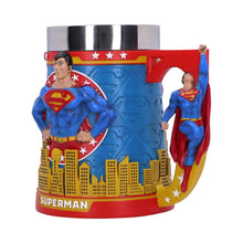 Load image into Gallery viewer, Superman Tankard Official DC Comics Mug Man of Steel Cup with City Skyline
