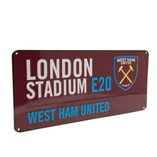 Load image into Gallery viewer, West Ham United FC Colour Street Sign
