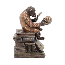 Load image into Gallery viewer, Evolution Theory Chimp Ornament Darwin Scholar Statue Bronze Scientific Display
