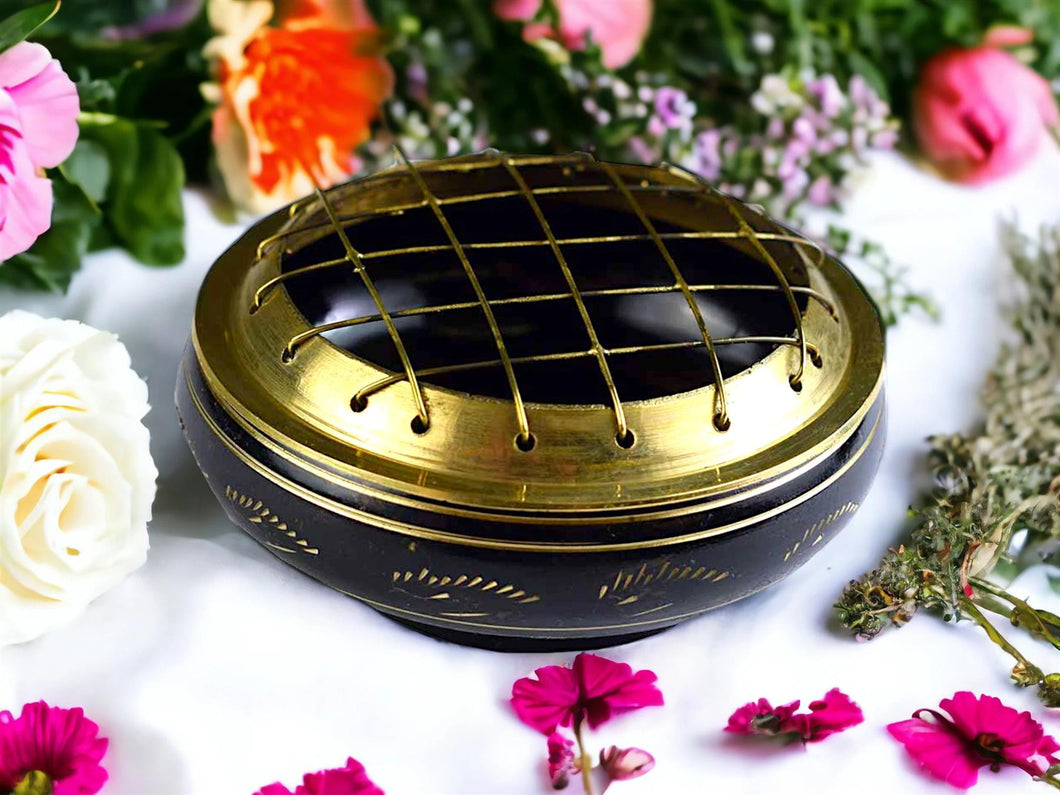Mystical Bowl Incense Burner Perfect for Zen and Meditation Practitioners Hand Made from Quality Metal