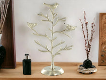 Load image into Gallery viewer, Elegant Silver Jewelry Tree with Birds, Aluminium Jewellery Organizer, Chic Bird Branch Display, Decorative Metal Accessory Stand Home Decor-OsirisTradingUK
