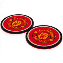 Load image into Gallery viewer, Official Manchester United FC Coasters – Pack of 2 Durable Silicone Fan Gift
