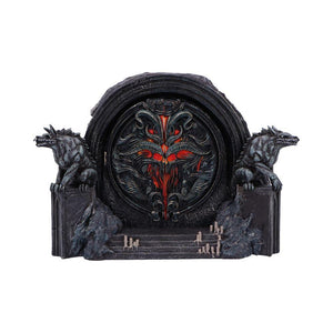 Diablo IV Hell's Gate Box Gothic Fantasy Storage with Wolves and Red Glowing Door