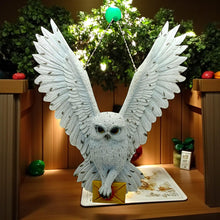 Load image into Gallery viewer, Majestic Hanging Owl Figurine with Letter Wildlife Bird Ornament Sculpture Decor
